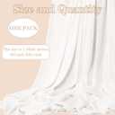 Tudomro 60 inch x 50 Yards White Draping Fabric for Wedding Arch, Chiffon Ceiling Sheer Drapes Decoration Wedding White Curtain Backdrop for Reception Ceremony Party Decorations
