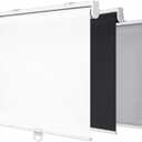 SHADEMOON Cordless Blackout Window Roller Shades, Room Darkening Spring System Indoor Blinds, Pull Down Thermal Insulated Fabric for Home and Office (White, Width 55", Height 72") (55"W x 72"H)