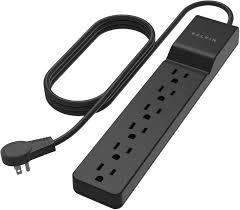 Belkin 6Outlet Surge Protector Power Strip, 6ft Cord, 360° Rotating Plug  1080 Joules Protection