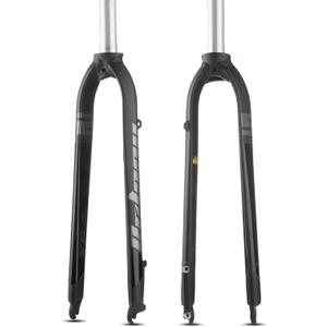 BOLANY Bike Rigid Suspension Forks 1-1/8" Threadless Straight Steerer Universal 26/27.5/29" Disc Brake 9mm QR MTB Front Forks Aluminum Alloy Super-Light Bike Forks
