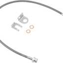 Extended Rear Brake Line, Stainless Steel Braided Brake Lines 89703 for 4"-6" Suspension Lift, Compatible with 1984-2001 Jeep Cherokee XJ 2WD/4WD, 1987-2006 Jeep Wrangler TJ LJ YJ 4WD