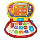 Fisher-Price Baby & Toddler Toy Laugh & Learn Lets Connect Laptop Pretend Computer with Smart Stages for Infants Ages 6+ Months and VTech Brilliant Baby Laptop, Red