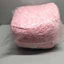 HIGOGOGO Round Stuffed Pouf Ottoman, Corduroy Poufs with Foam Chunk Filling, Furry and Fluffy Pouf Foot Stool Storage Ottoman, 20 X 15 Floor Poufs Foot Rest for Living Room, Pink