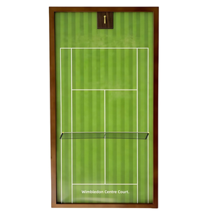 KRINGSIA Wooden Tennis Racket Display Frame with Wimbled Background