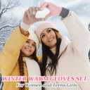 SATINIOR 8 Pairs Women's Winter Gloves Warm and Fleece Lining Knit Touchscreen Elastic Cuff Texting Gloves (Black, Gray, Khaki, Pink)