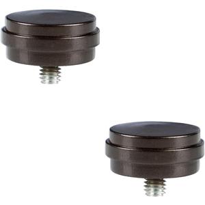 KAMANINA End Cap Replacement Finials for 3/4 or 5/8 Inch Curtain Rods, Drapery Rod Ends with M6 Standard Screws, Set of 2, Bronze