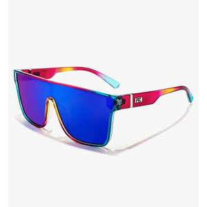 FEISEDY Sunglasses for Women Men, Fashion Mirrored Single Lens, Driving Beach Sunnies UV400 Shades B2996