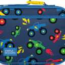 Simple Modern Kids Lunch Box for School | Reusable Insulated Lunch Bag for Toddler, Girl, and Boy | Meal Containers with Exterior & Interior Pockets | Hadley Collection | Monster Truck Rally (Regular)