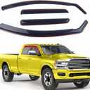 in-Channel Rain Guards 4-Piece Compatible with 2019-2025 Dodge RAM 1500 Crew Cab Window Visors Side Window Deflectors Vent Visor Shield Shade
