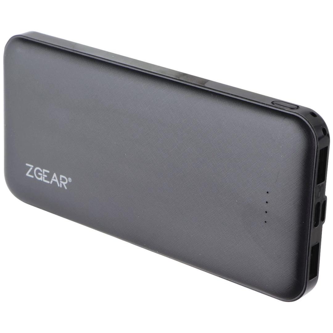 ZGear (10,000mAh) Slim Power Bank with Dual Charging Ports - Black
