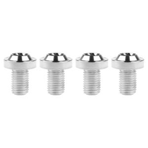 Titanium M10 10 15 20 25 30 35 40 45 50 55 60 mm Torx Head Bolt Screw Pack of 4 (M10x15mm Pitch 1.5mm, Silver)
