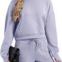 SPECIALMAGIC Women's 2 Piece Scuba Hoodie and Shorts Set Cozy Stretchy Sweatsuit Set Athleisure Outfit Lounge Street (Large)