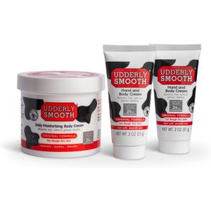 UDDERLY SMOOTH NonGreasy Hand and Body Moisturizer Cream Bundle 1 Kit, 3 Count