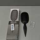 Curl Defining Brush for Thick Coily Hair, Firm-Bristle TPEE Detangling Brush for Coarse 4A4C Curls, Dual-Sided Wide & Narrow Tooth Brush for Wet & Dry Curl Shaping Women & Men (2054-Matte Black)