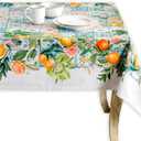Maison d' Hermine Table Cloth Rectangle Table 100% Cotton 70 x 108 Inches Tablecloth Reusable Decorative for Dining Kitchen Room Farmhouse Party Home Hotel Restaurant Spring Summer - Agrume
