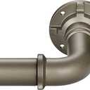 Curtain Rod for Windows,Wrap Around Industrial Blackout Design,Black Adjustable 1 Inch Curtain Rod,Room Divider Window Curtain Rod for Indoor/Outdoor (28-48")