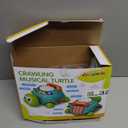 Jyusmile Baby Toys 6 to 12 Months, Musical Turtle Crawling Infant Toys, Early Learning Educational Toy with Light & Sound, Christmas Birthday Gifts for Boy Girl 7 8 9 10 11 Month 0-1 Year Old (Blue)