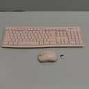 Logitech MK270 Wireless Keyboard and Mouse Combo for Windows, 2.4 GHz, 8 Multimedia Keys, PC, Laptop, Wireless Keyboard Compact Mouse Combo - Rose (1 Pack)