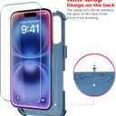 2 x Diverbox for iPhone 16 Plus Case [Shockproof] [Dropproof] [Tempered Glass Screen Protector + Camera Protectors] Heavy Duty Protection Phone Case Cover for Apple iPhone 16 Plus (Blue)