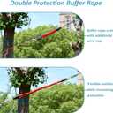 50FT Dog Run for Yard Heavy Duty with 10FT Tie Out Cable, Outdoor Leash Trolley System for Large Dog to 300Lbs