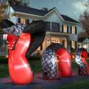 JOYIN 10FT Long Giant Halloween Inflatable Snake with LEDs Build-in Decorations Halloween Inflatable Giant Outdoor Snake Decoration Spooky Blow up Decor for Outdoor Indoor Garden Lawn Party Supplies