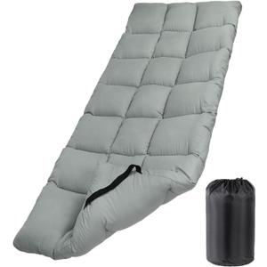 Tuphen Cot Mattress Pad-Cot Pads for Camping, Cot Mattress Topper, Camping Mattress Sleeping Pad 75"x30" Soft Lightweight Quilted Pads for Camp Cot/RV Bunk/Narrow Twin Beds (Grey)