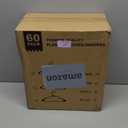 HOUSE DAY Black Plastic Hangers 60 Pack, Clothes Hangers with Non Slip Hooks, Durable & Space Saving Coat Hanger, Light-Weight Clothing Hanger, Perfect Closet Organizer for Everyday Use