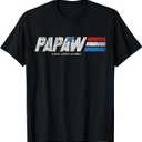 Papaw - A Real American Hero T-Shirt Black 2XL