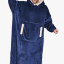 yescool Wearable Blanket Hoodie, Flannel Sherpa Fleece Blanket Sweatshirt for Adults Women Men,One Size Fits All