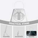 Grat 4 for Magsafe Magnetic Phone Grip Stand, 360 Rotatable Elastic Strap Loop, Detachable Ultra-Thin Aluminum Ring Kickstand Compatible with iPhone 17 Pro Max Air 16 15 14 13 12, Silver