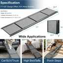 Dog Ramp for Cars 71"Long x 20"Wide SUV & Trucks, Non-Slip Surface Aluminum Pet Ramps for Small & Large DogsHeavy Duty Foldable Lightweight Portable Ramp for Senior Dogs High Bed Couch Outdoor 250lbs