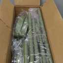 iDavosic.ly 6 Tier Folding Plant Stand Indoor Outdoor with Plastic Tray, Tiered Corner Flower Holder Shelf, Metal Orchid Display Rack for Patio Porch Living Room Garden Balcony, Green