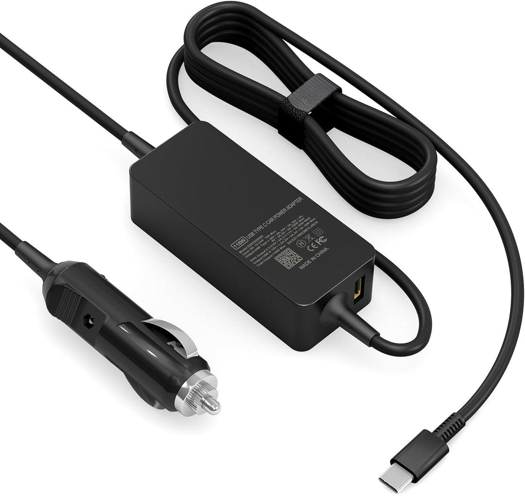 100W Car Charger, Laptop Car Charger Compatible with Dell Latitude/Dell Precision/Dell XPS, MacBook Pro/Air, HP Spectre/Elitebook, Samsung, Asus Zenboo DC Adapter