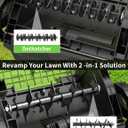 2-in-1 Electric Dethatcher Scarifier, Lawn Dethatcher with Collection Bag, 4-Position Depth Adjustment,13-Inch Working Width, Foldable Handle Design for Easy Carrying and Storage,Thatcher for Lawn