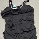 Aqua Eve Tankini Tops for Women Swimwear Top Only Tummy Control Bathing Suit Top No Bottom  (Black, XXL)