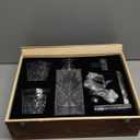 Whiskey Decanter Gift Set for Men with Whiskey Decanter, 2 Twisted Whiskey Glasses,4 Stainless Steel Chilling Whiskey Balls, 2 Slate Coasters Gifts for Men Dad