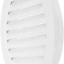 PATIKIL 10 Inch Round Soffit Vent, Aluminum Alloy Wall Vent Grille Cover Exterior Exhaust Louvered Vent with Built-in Mesh for Kitchen Bathroom Garage, White