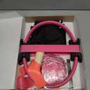 LIONSCOOL Pilates Ring Set  14" Anti-Deformation Magic Circle with Padded Handles, Mini Ball, Resistance Bands, Guide & Bag (Pink)