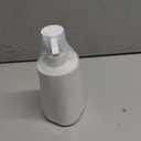 White Hand Soap Dispenser with No Rust Pump for Bathroom and Kitchen Countertops Refillable Striped Matte Plastic 8.5 oz 
