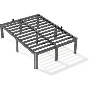 Metal Bed Frame Queen Size 14 Inch with Round Corner No Box Spring Needed
Heavy Duty 3500 lbs Metal Platform Bed Frame Under Bed Space, Noise‑Free, Anti‑Slip, Tool‑Free Assembly, Black