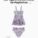 PATPAT Family Matching Swimwear Floral Pattern Tankini Swimsuits and Swim Trunks (M)