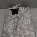 jinchan Blackout Curtains for Bedroom, Taupe Grey Scroll Floral Patterned Curtains 84 Inch Length for Living Room, Vintage Art Deco Drapes, Thermal Insulated Window Curtains Grommet 2 Panels