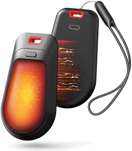 Hand Warmers Rechargeable 2 Pack, Magnetic Electric USB Hand Warmers with 3 Heat Settings, Portable Pocket Heater for Outdoor, Hunting, Golf, Camping