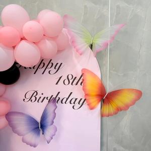 3Pcs Silk Butterfly Decorations,19.6" Large Butterfly Wall Decor,Mariposas Grandes para Decoration for Wedding Birthday Party Decor Ideal for Home and Event Decorations(Mixed)