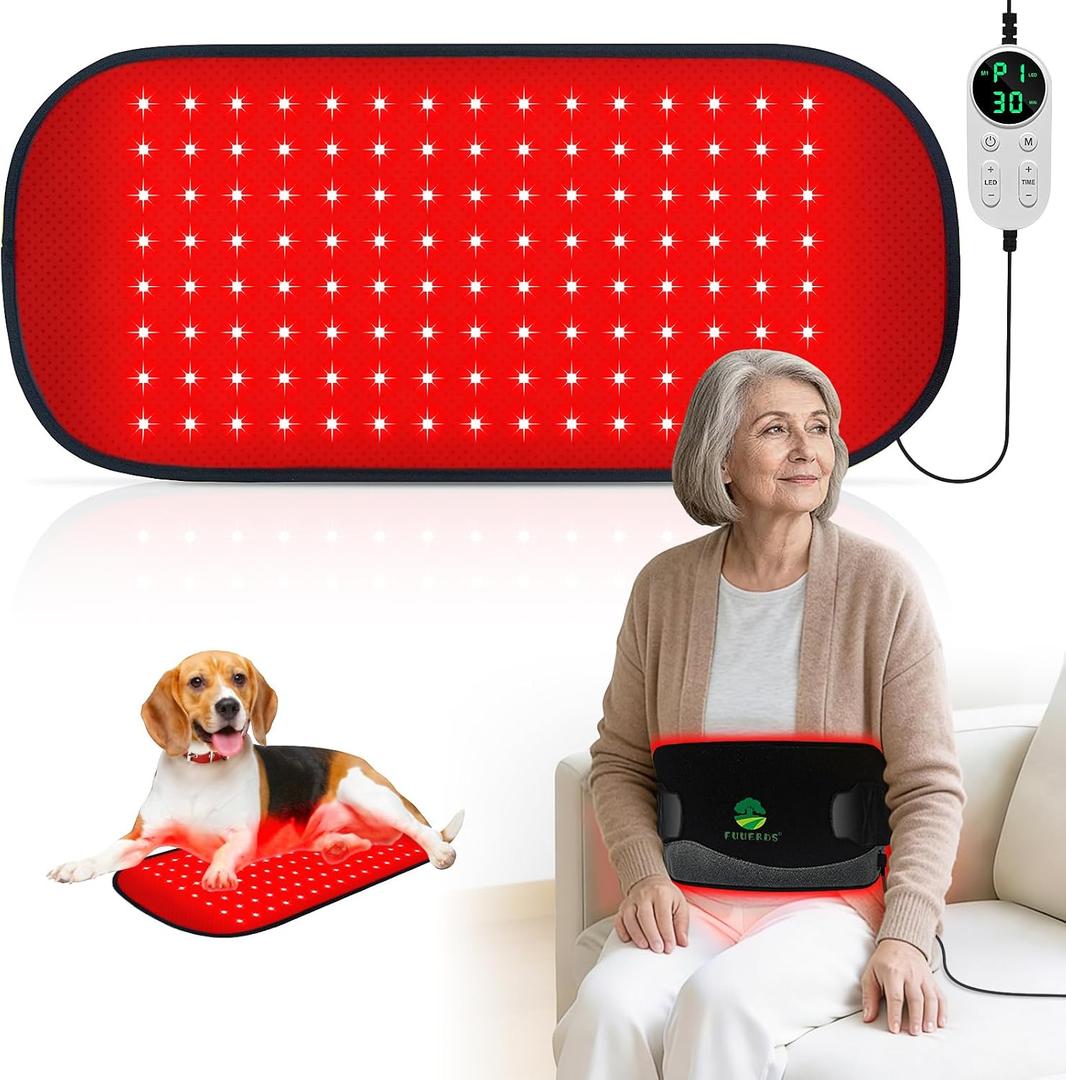 Red-Light-Therapy-for-Body,2026 Upgraded 4 Therapy Modes,5 Intensity Levels,1090 Min Timer,Medical-Grade TPU Mat for Pain Relief,20"x 9"Dual Wavelength Infrared Red Light Blanket for Home&Travel Use