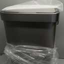 EKO Deluxe Mirage-T 50 Liter / 13.2 Gallon Touchless Rectangular Motion Sensor Trash Can, Matte Stainless Steel Finish
