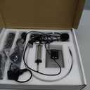 HOTEC UHF Wireless Headset Microphone/Lavalier Lapel Mic with Bodypack Transmitter and Mini Rechargeable Receiver 1/4" Output for Vlogging or Speech (silver)