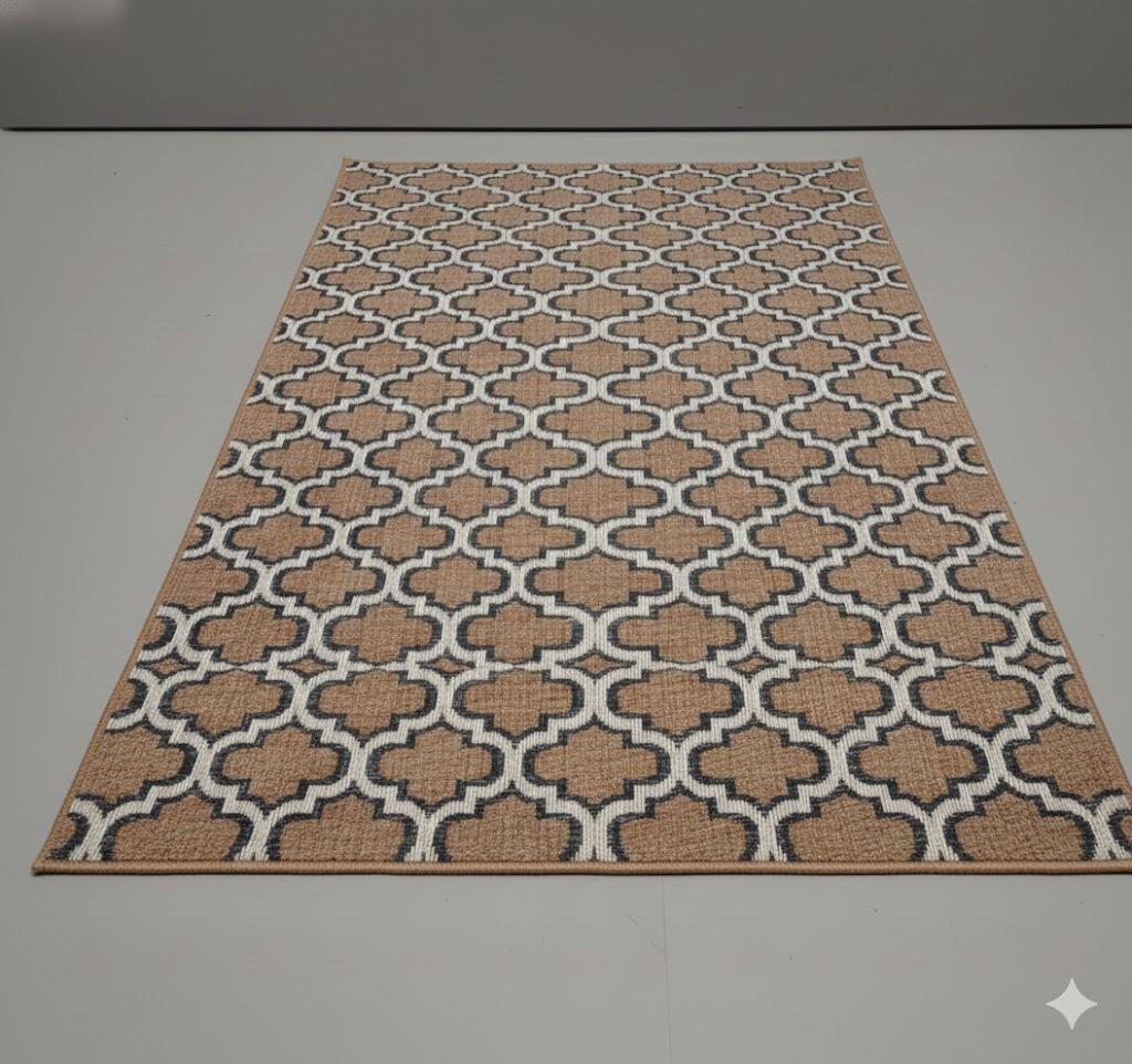 Color&Geometry Thin Indoor Entrance Mats for Home, 17"X29.5" Indoor Mats for Entryway Non Slip Rubber Backed, Dirt Trapper Door Rugs for Entryway Indoor Washable, Dark Khaki (Rolled-up NO Creases)