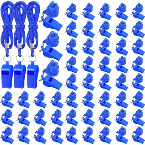 Honoson Whistle for Adults with Lanyard Plastic Safety Emergency Whistle Survival Loud for Lifeguard Coaches Hiking Outdoor Camping Accessories (Dark Blue)