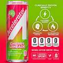 Accelerator Energy Drink, Cherry Limeade 12oz can (12 pack), Zero Sugar, Sustained Energy from 100% Natural Caffeine (200mg from Green Coffee Bean & Green Tea extract) (EXP 06/30/26)